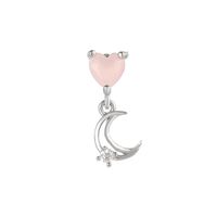 Love Ear Bone Studs Pink Peach Heart Star Moon Small Stud Earrings sku image 27