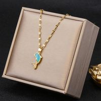 Fashion Cross Stainless Steel Plating Inlay Zircon Pendant Necklace 1 Piece sku image 30