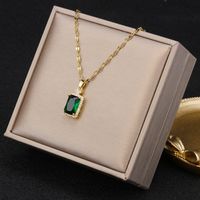 Fashion Cross Stainless Steel Plating Inlay Zircon Pendant Necklace 1 Piece sku image 35