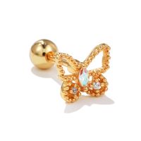 Fashion Geometric Brass Plating Zircon Ear Studs 1 Piece sku image 5