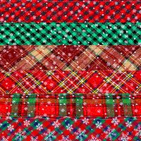Retro Polyester Christmas Plaid Snowflake Pet Saliva Towel main image 4
