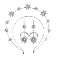 Lady Étoile Lune Alliage Incrustation Strass Bande De Cheveux main image 4