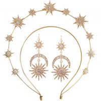 Diadema De Diamantes De Imitación Con Incrustaciones De Aleación De Luna De Estrella Para Mujer sku image 7