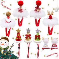 Cute Linen Mixed Christmas Star Bow Knot Pet Accessories main image 1