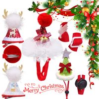 Cute Linen Mixed Christmas Star Bow Knot Pet Accessories main image 5