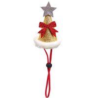 Cute Linen Mixed Christmas Star Bow Knot Pet Accessories sku image 3