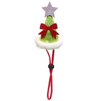Cute Linen Mixed Christmas Star Bow Knot Pet Accessories sku image 4