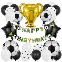 Football World Cup Birthday Star Football Aluminum Film Party Balloons 1 Set sku image 1