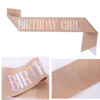 Birthday Letter Glitter Cloth Party Costume Props 1 Piece main image 4