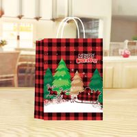 Christmas Retro Christmas Tree Santa Claus Kraft Paper Daily Gift Bags 1 Piece main image 2