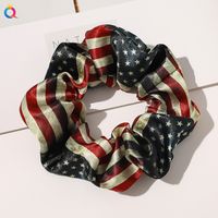 Fashion American Flag Cloth Printing Hair Tie 1 Piece sku image 7