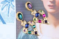 Fashion Heart Shape Artificial Crystal Plating Inlay Artificial Crystal Women's Drop Earrings 1 Pair main image 3
