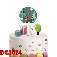 Christmas Birthday Christmas Tree Letter Unicorn Arylic Party Cake Decorating Supplies 1 Piece sku image 13