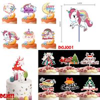 Christmas Birthday Christmas Tree Letter Unicorn Arylic Party Cake Decorating Supplies 1 Piece main image 2