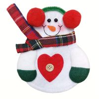 Christmas Fashion Christmas Hat Santa Claus Snowman Nonwoven Party Cutlery Bag 1 Piece main image 3