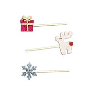 Cute Christmas Tree Snowman Elk Alloy Hair Clip 1 Set main image 4