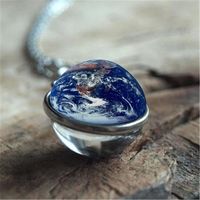 Simple Style Earth Alloy Plating Inlay Glass Women's Pendant Necklace 1 Piece main image 1