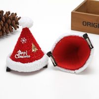Christmas Cute Christmas Hat Letter Snowflake Alloy Plush Party Costume Props 1 Piece main image 2