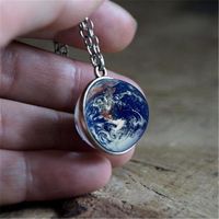Simple Style Earth Alloy Plating Inlay Glass Women's Pendant Necklace 1 Piece main image 2