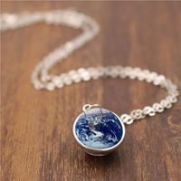 Simple Style Earth Alloy Plating Inlay Glass Women's Pendant Necklace 1 Piece sku image 2