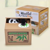 New Creative Steal Coin Cute Panda Cat Savings Box Wholesale main image 2