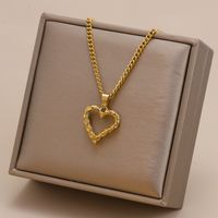 Fashion Heart Shape Stainless Steel Plating Pendant Necklace 1 Piece sku image 3