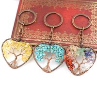 Fashion Tree Natural Stone Copper Beaded Women's Keychain 1 Piece main image 6