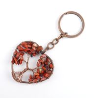 Fashion Tree Natural Stone Copper Beaded Women's Keychain 1 Piece sku image 7