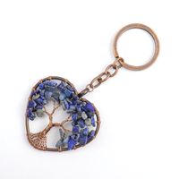 Fashion Tree Natural Stone Copper Beaded Women's Keychain 1 Piece sku image 6