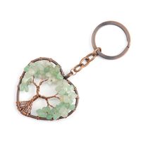 Fashion Tree Natural Stone Copper Beaded Women's Keychain 1 Piece sku image 9