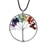 Ethnic Style Tree Artificial Crystal Alloy Beaded Hollow Out Women's Pendant Necklace 1 Piece main image 5