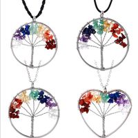 Ethnic Style Tree Artificial Crystal Alloy Beaded Hollow Out Women's Pendant Necklace 1 Piece main image 1