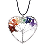 Ethnic Style Tree Artificial Crystal Alloy Beaded Hollow Out Women's Pendant Necklace 1 Piece sku image 3