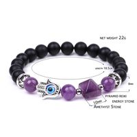 Fashion Devil's Eye Palm Artificial Crystal Stone Irregular Beaded Polishing Bracelets 1 Piece main image 4