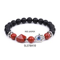 Fashion Devil's Eye Palm Artificial Crystal Stone Irregular Beaded Polishing Bracelets 1 Piece sku image 7