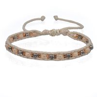 Les Bracelets Des Femmes De Tricotage De Style Ethnique D'alliage De Graine De Corde Ronde De Perle 1 Morceau sku image 1