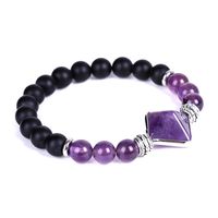 Fashion Ball Stone Beaded Inlay Artificial Crystal Bracelets 1 Piece main image 5