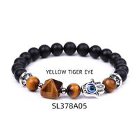 Fashion Devil's Eye Palm Artificial Crystal Stone Irregular Beaded Polishing Bracelets 1 Piece sku image 5