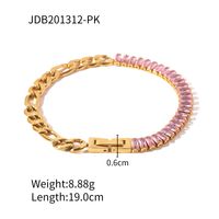 Glam Geometric Stainless Steel Titanium Steel Gold Plated Zircon Gold Plated Necklace sku image 1