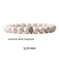Simple Style Round Stone Beaded Bracelets sku image 2
