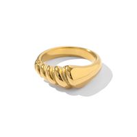 Fashion Geometric Stainless Steel Plating Artificial Diamond Gold Plated Open Ring main image 3