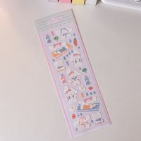 Korean Style Ins Cartoon Cute Soft Candy Bear Hand Ledger Sticker Creative Mobile Phone Decorative Material Transparent Waterproof Stickers sku image 3