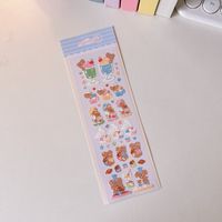 Estilo Coreano Ins Dibujos Animados Lindo Oso Dulce Libro De Mano Pegatina Creativa Teléfono Móvil Material Decorativo Transparente Impermeable Pegatinas sku image 6