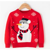 Christmas Fashion Snowman Viscose Hoodies & Sweaters main image 4