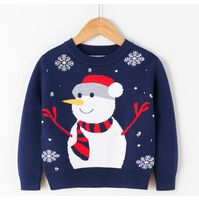 Christmas Fashion Snowman Viscose Hoodies & Sweaters sku image 3