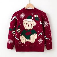 Christmas Fashion Bear Snowflake Viscose Hoodies & Sweaters sku image 10