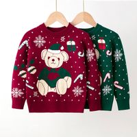 Christmas Fashion Bear Snowflake Viscose Hoodies & Sweaters main image 1