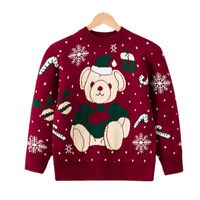 Christmas Fashion Bear Snowflake Viscose Hoodies & Sweaters main image 4