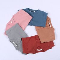 Fashion Solid Color Patchwork 100% Cotton Hoodies & Knitwears main image 4