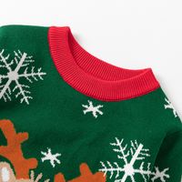 Christmas Fashion Snowflake Deer Viscose Hoodies & Sweaters main image 4